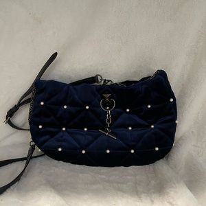Designer Sonia Rykiel navy blue hand bag